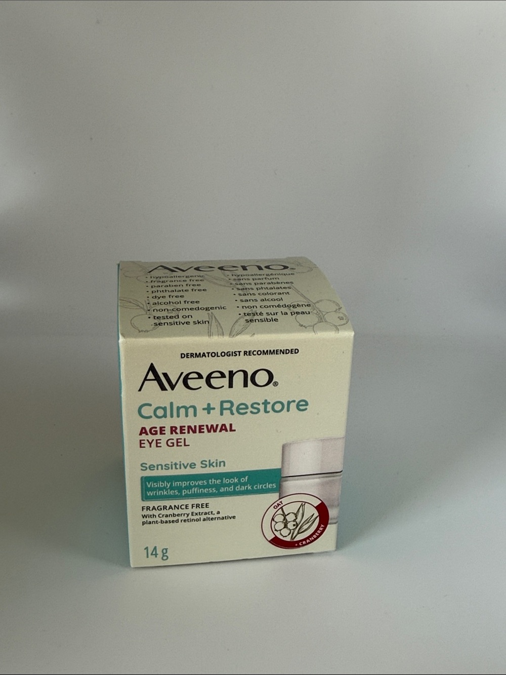 Aveeno Calm + Restore Age Renewal Eye Gel brand new in box never opened